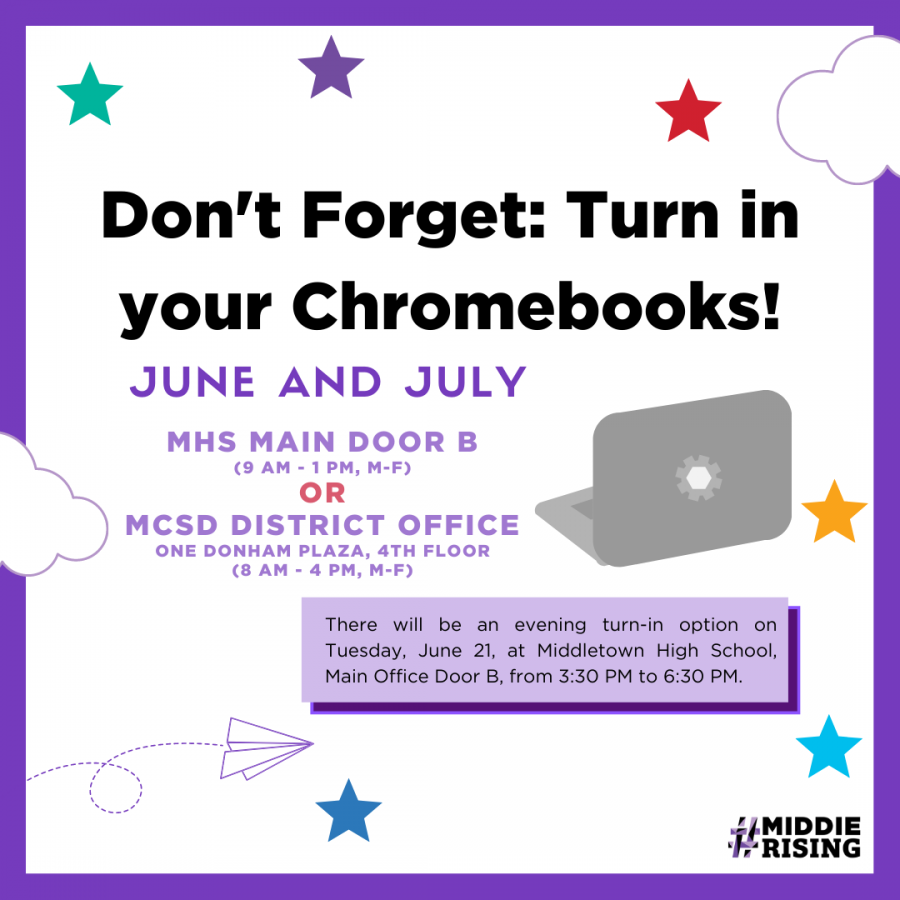Turn in your Chromebooks poster